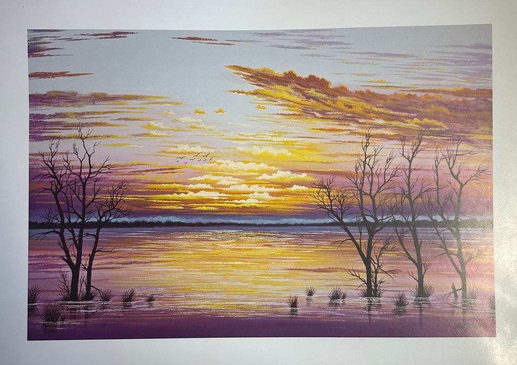 Sunset Menindee Lake print