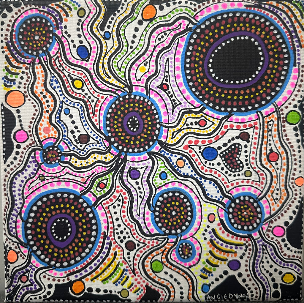 Upstream and downstream (Painted by Angie Dynon)