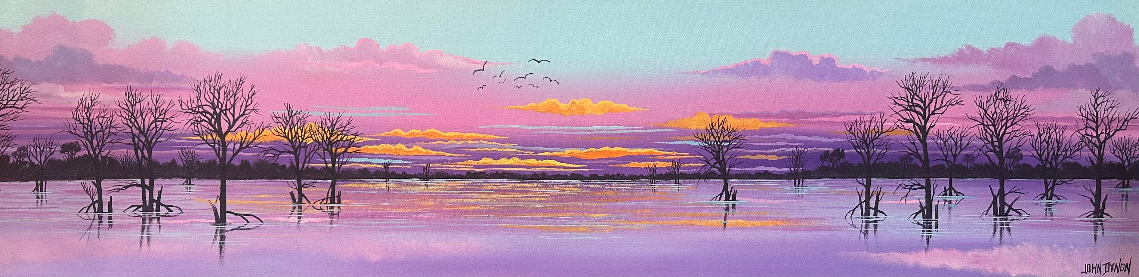 Sunsetting over Menindee Lakes