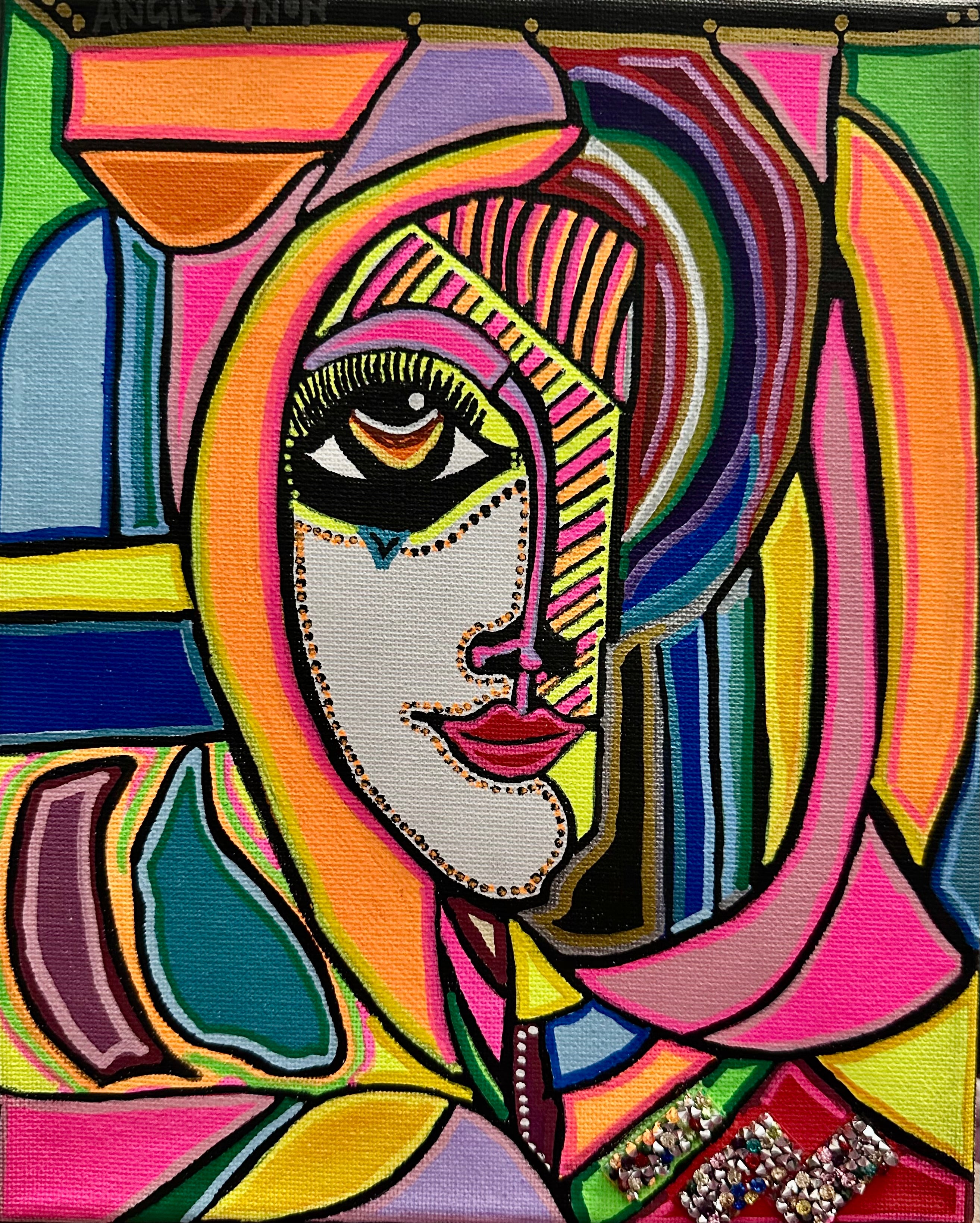 One eye open (Painted by Angie Dynon)