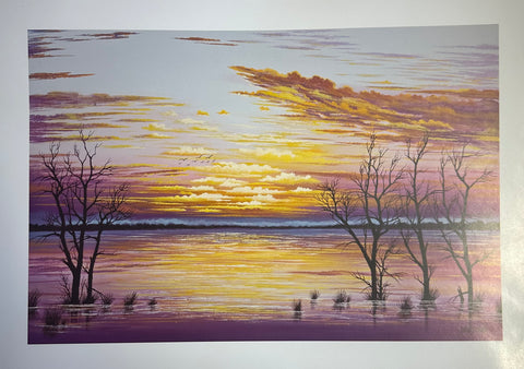 Sunset Menindee Lake print