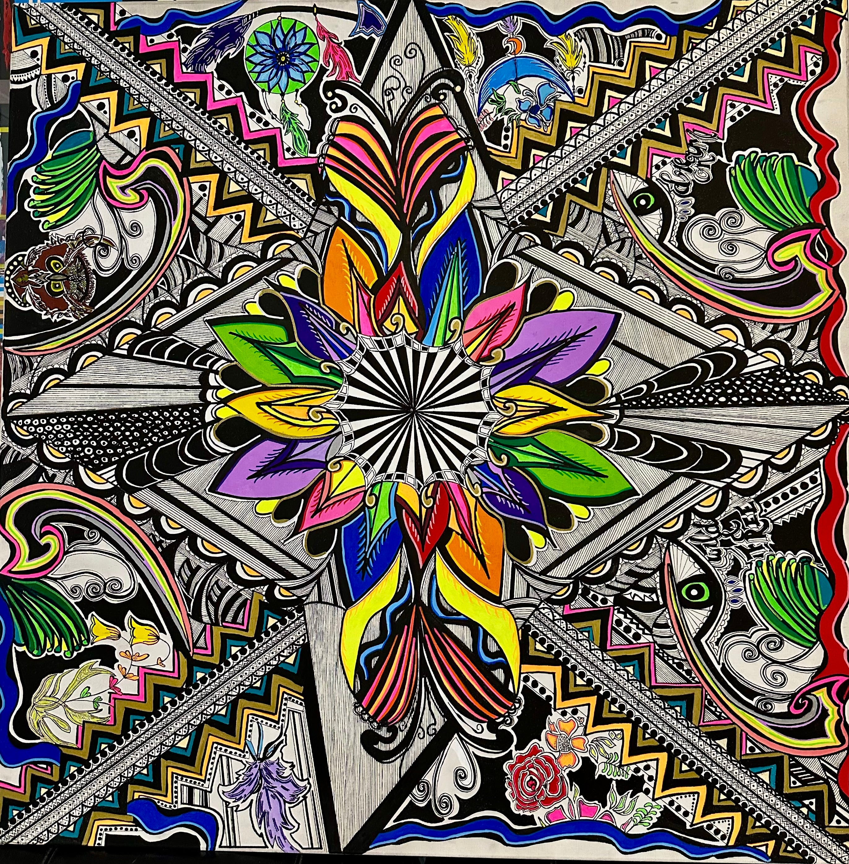 Busy Blooms (Painted by Angie Dynon)