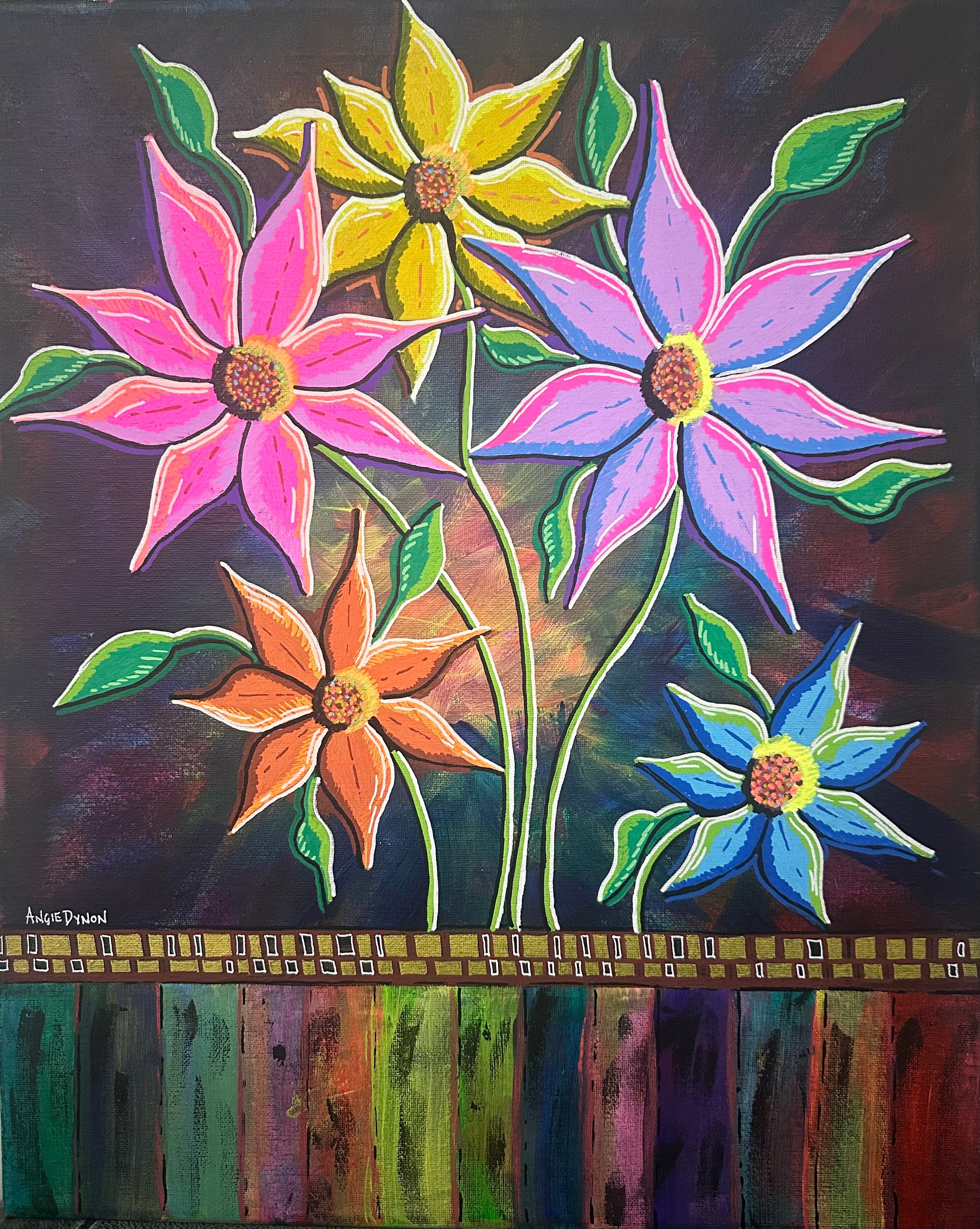 Happiness over the fence (Painted by Angie Dynon)