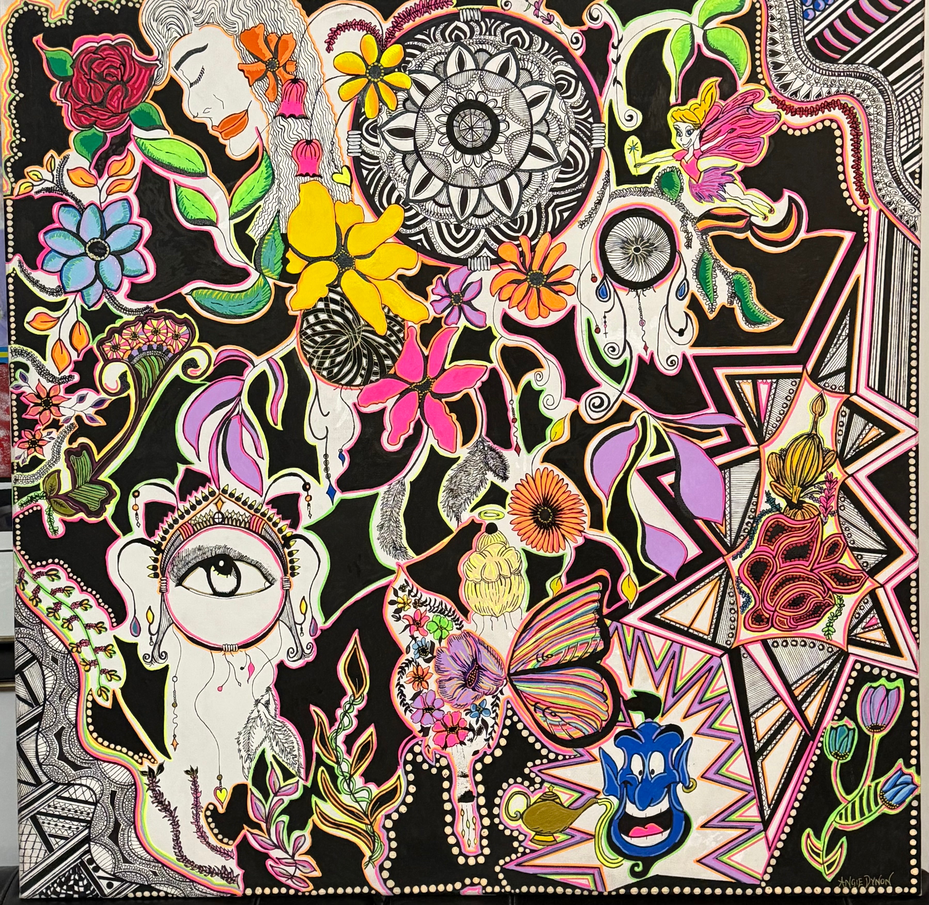 A Fairy Garden (Painted by Angie Dynon)