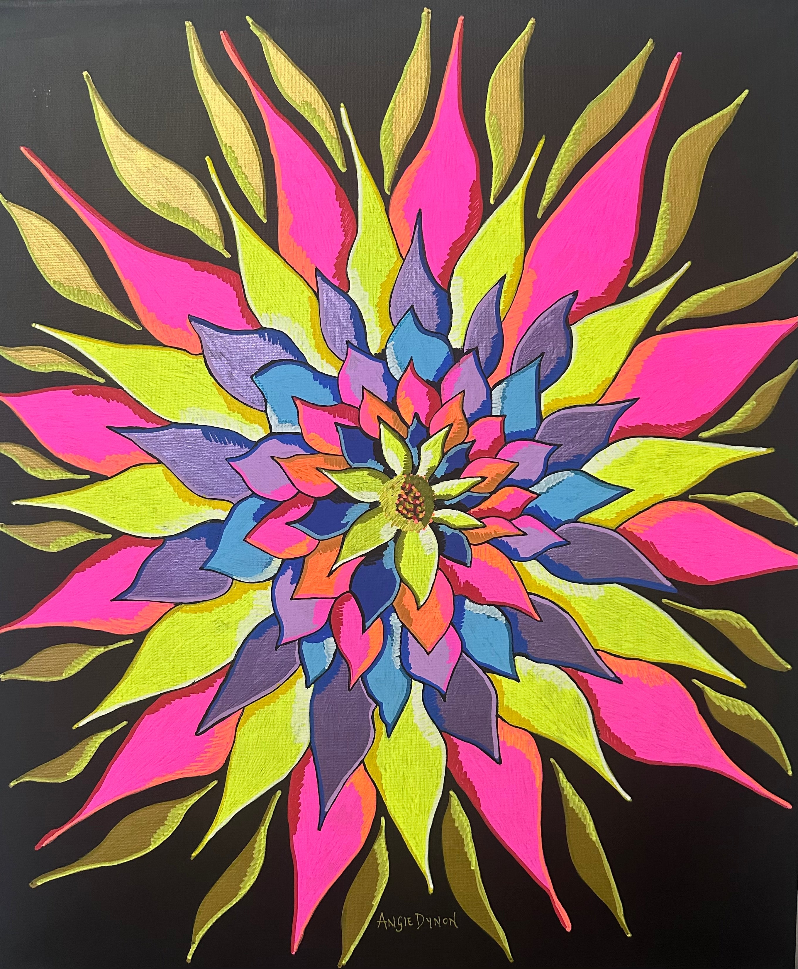 Fully bloomed (Painted by Angie Dynon)