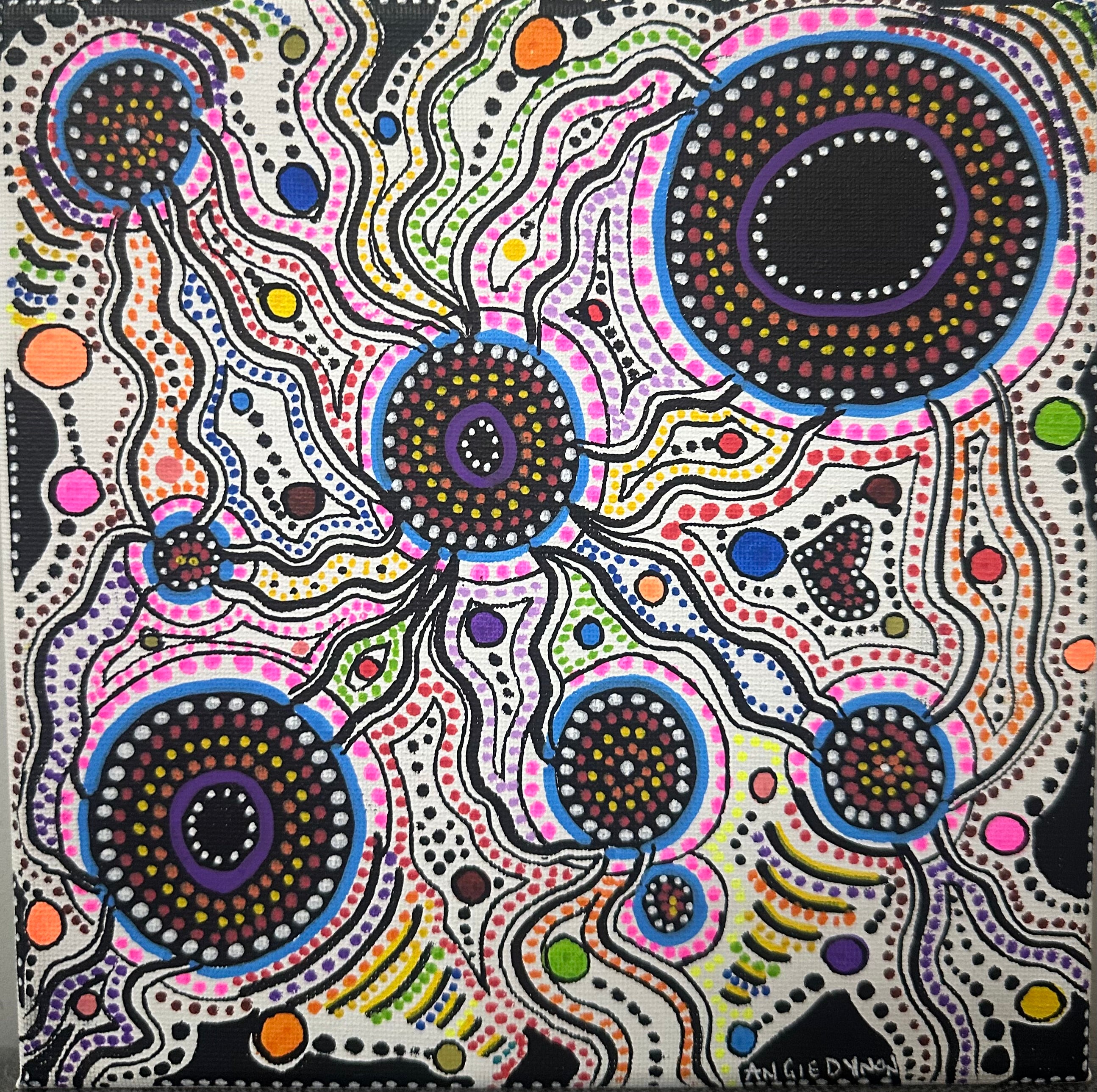 Upstream and downstream (Painted by Angie Dynon)