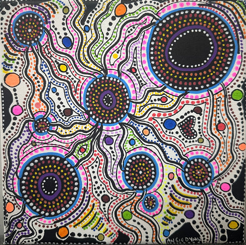 Upstream and downstream (Painted by Angie Dynon)