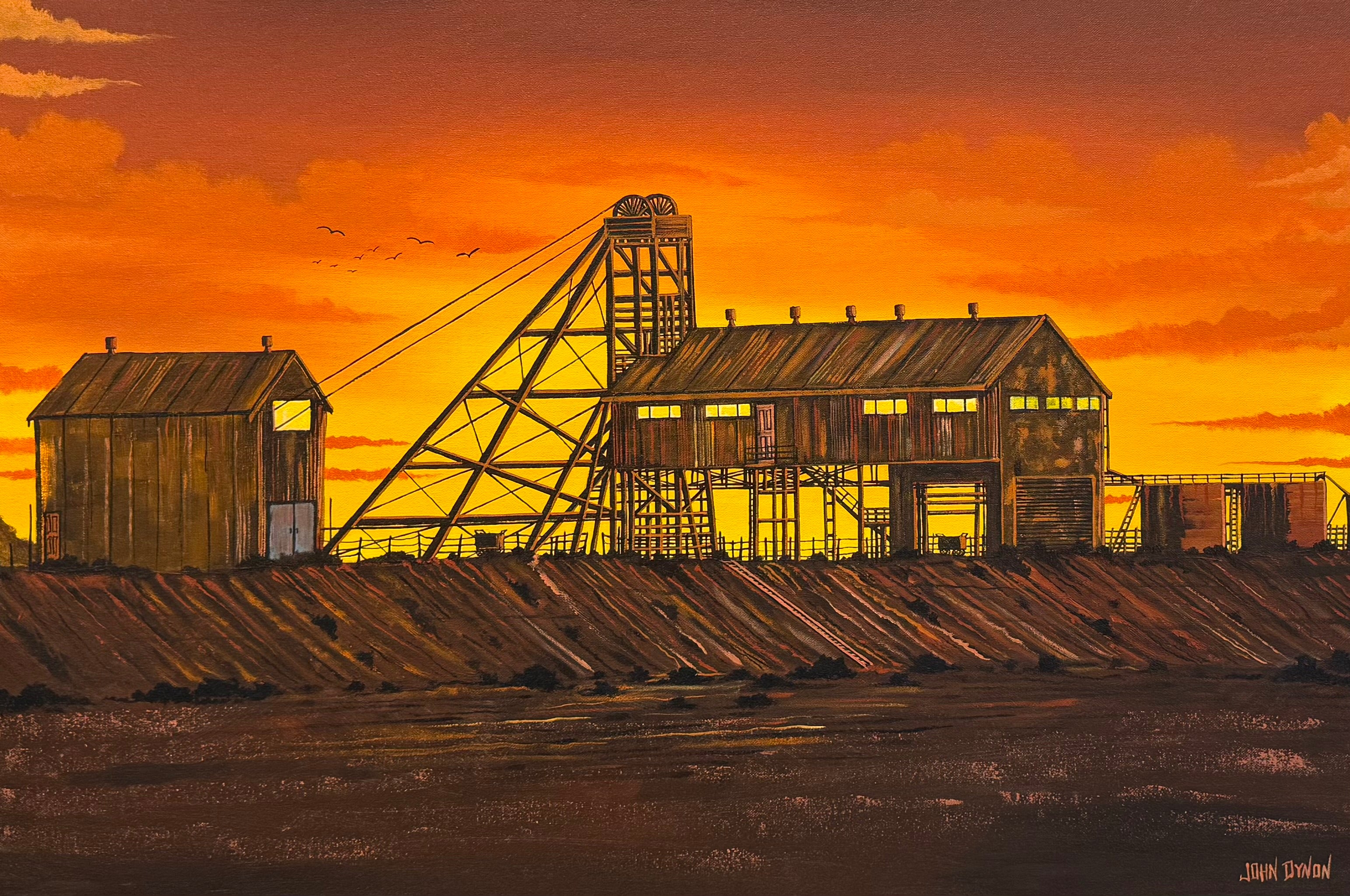 Sunset over Brownes shaft ￼