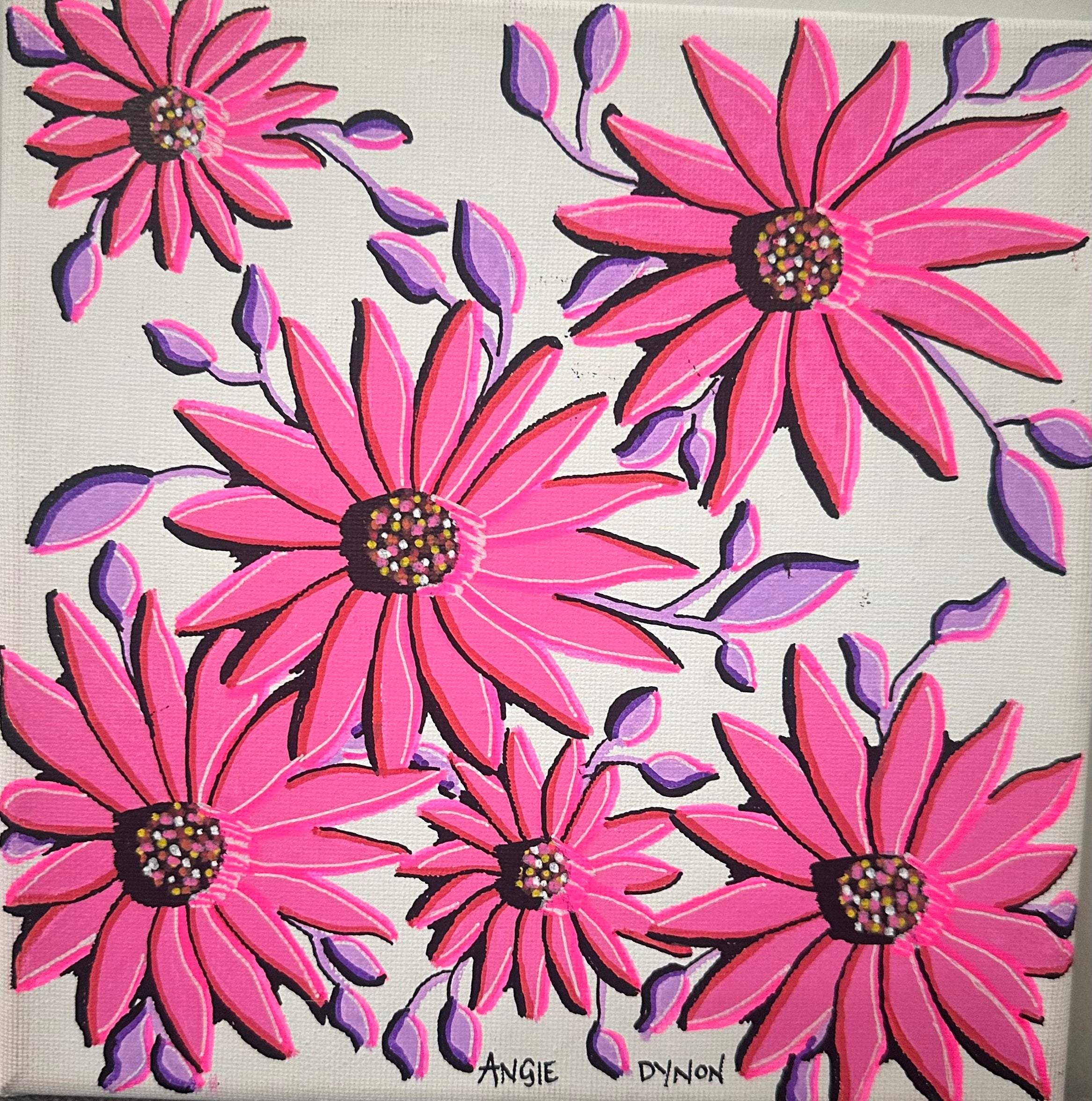 Pink bloom (Painted by Angie Dynon)